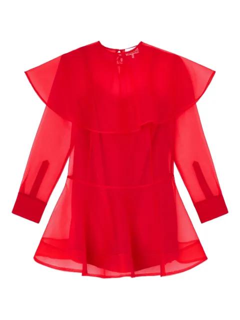 long-sleeve layered mini dress by GANNI