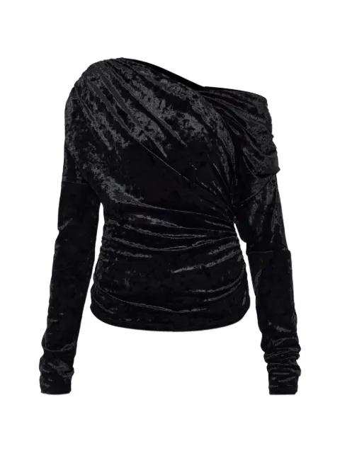 long-sleeve one-shoulder top by GANNI