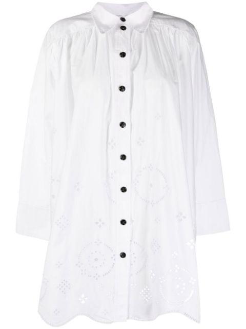 long-sleeve shirt dress by GANNI