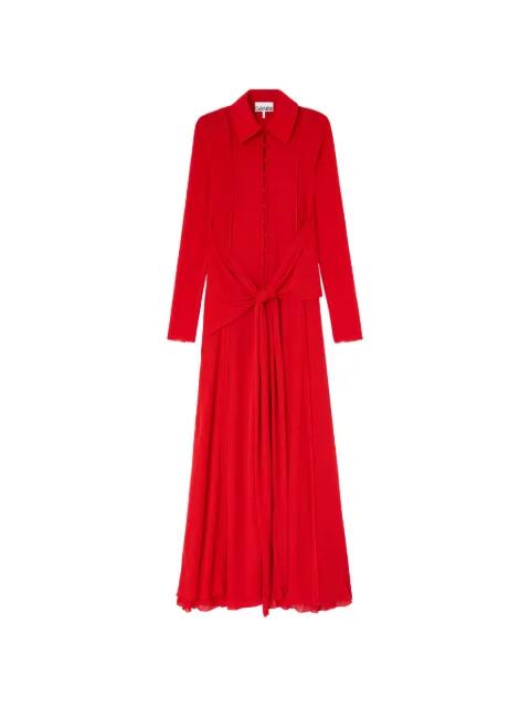 maxi buttoned tie dress by GANNI