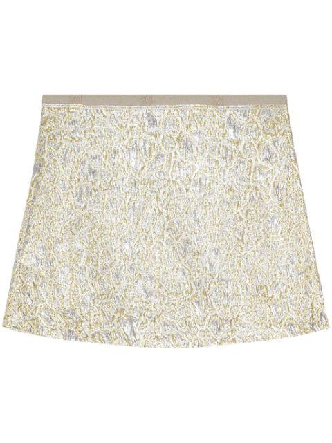 metallic cloqué mini skirt by GANNI