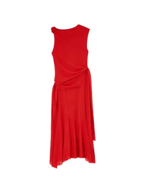 midi draped knot-detail dress by GANNI