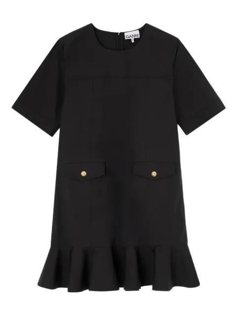 mini ruffled pocket dress by GANNI