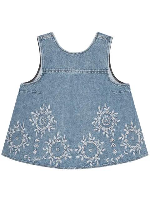 open-back denim top by GANNI