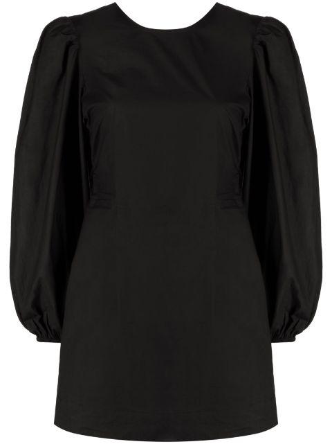 open-back organic cotton minidress by GANNI