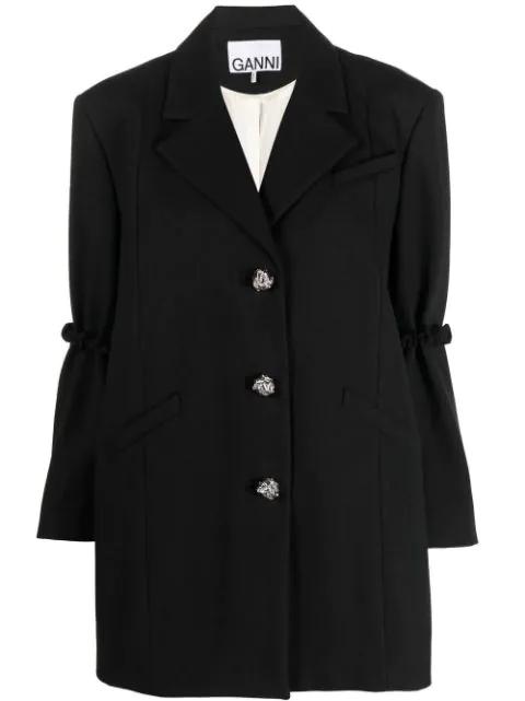 oversized single-breasted blazer by GANNI