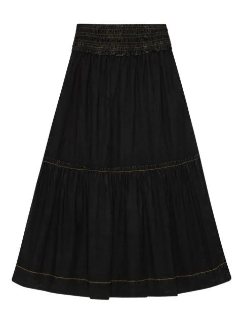 panelled A-line skirt by GANNI