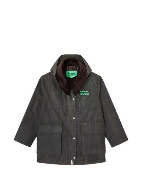 patchwork hoodied jacket by GANNI