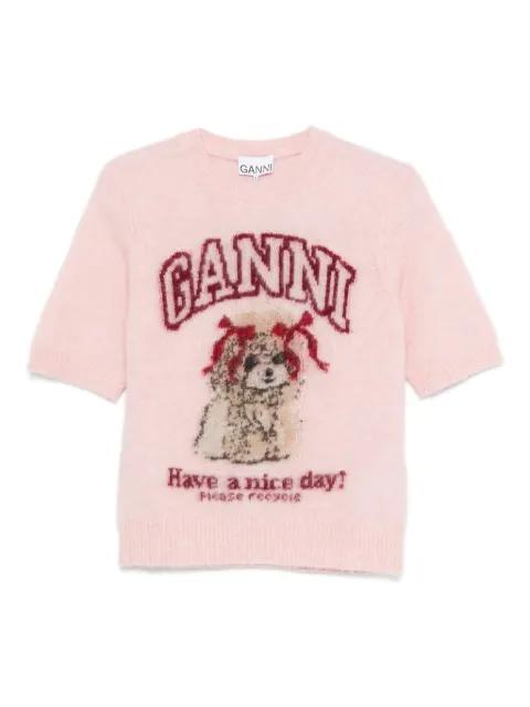 patterned knitted top by GANNI