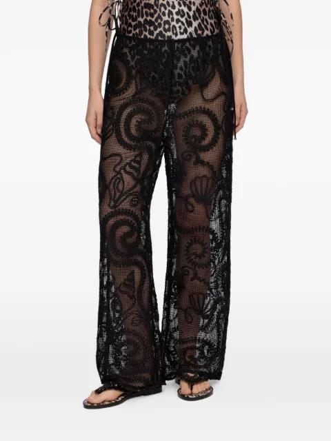 patterned net trousers by GANNI