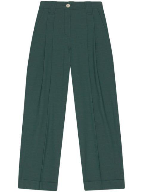 pleat-detail trousers by GANNI