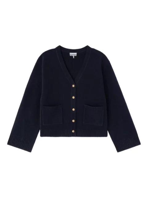 pocket button-fastening cardigan by GANNI