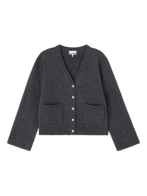 pocket button-fastening cardigan by GANNI