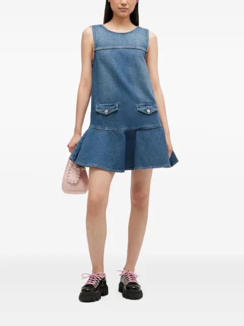 pocket ruffled mini dress by GANNI