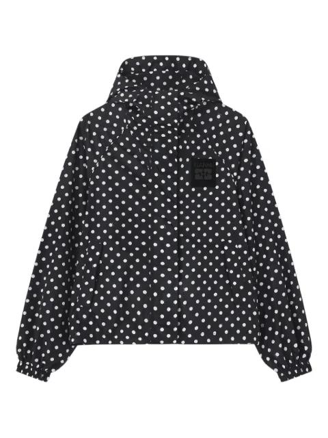 polka-dot hoodied coat by GANNI