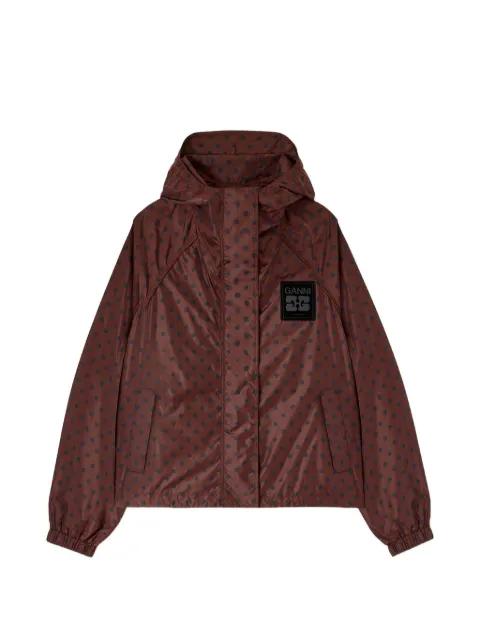 polka-dot hoodied jacket by GANNI