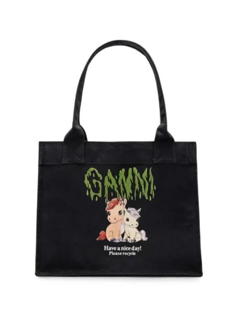 pony-print Easy tote bag by GANNI