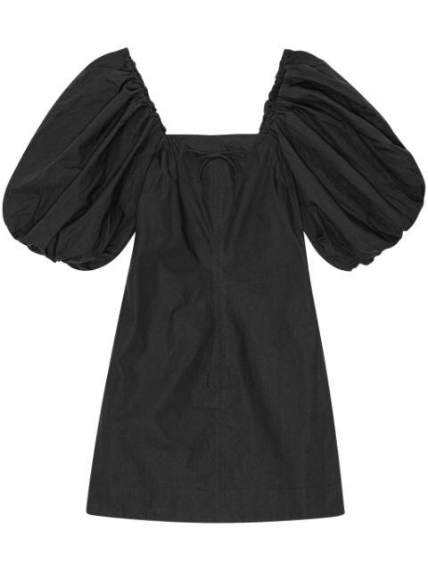 poplin-texture organic-cotton minidress by GANNI