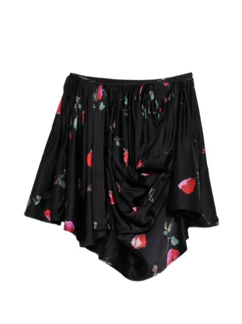 printed draped mini skirt by GANNI