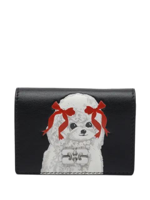 puppy print clip clutch bag by GANNI