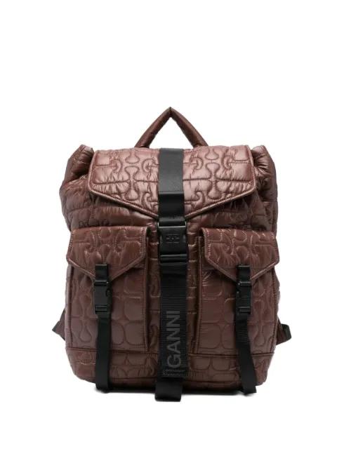 quilted-design backpack by GANNI