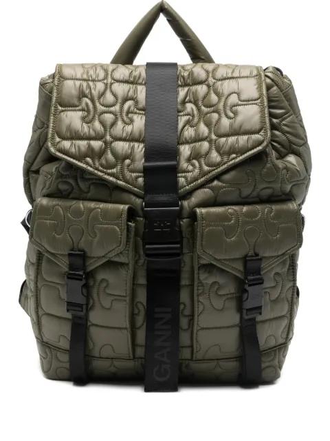 quilted flap-pocket backpack by GANNI