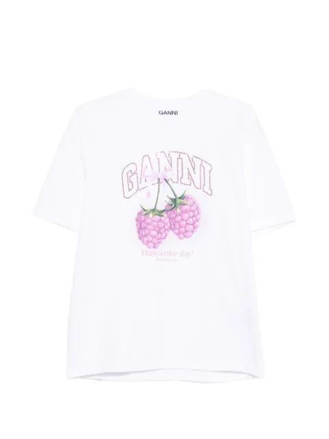 raspberry graphic T-shirt by GANNI