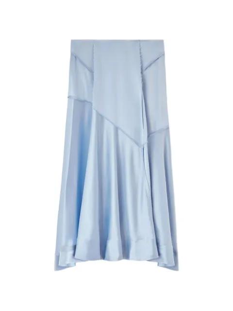 raw-edge panelled maxi skirt by GANNI
