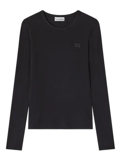 rib long-sleeve T-shirt by GANNI