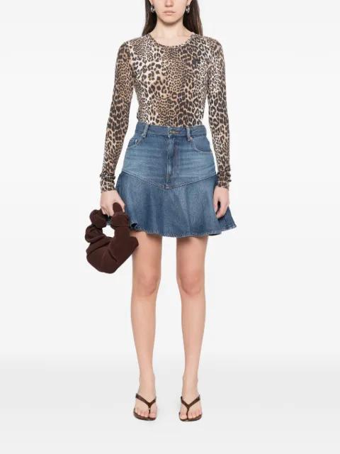 ribbed leopard-print T-shirt by GANNI