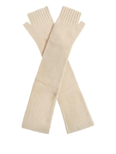 ribbed logo-detail gloves by GANNI