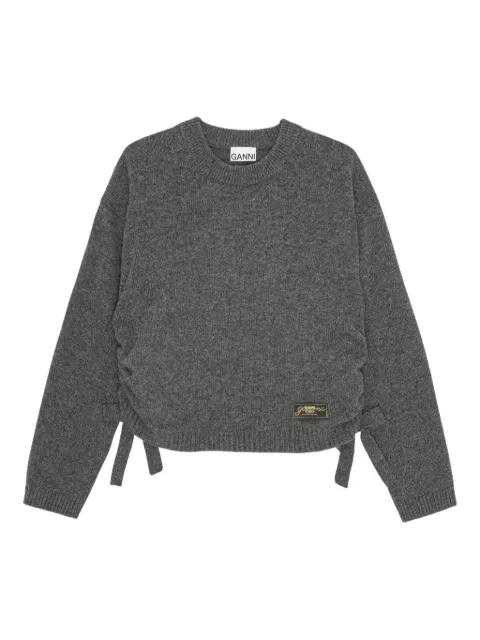 ruched-detail sweater by GANNI