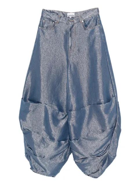 ruched pocket jeans by GANNI
