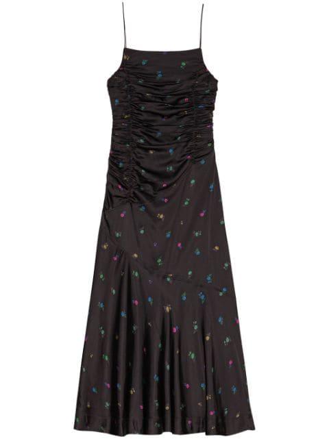 ruched slip dress by GANNI