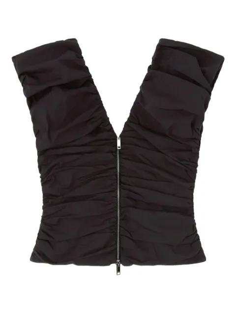 ruched zip blouse by GANNI