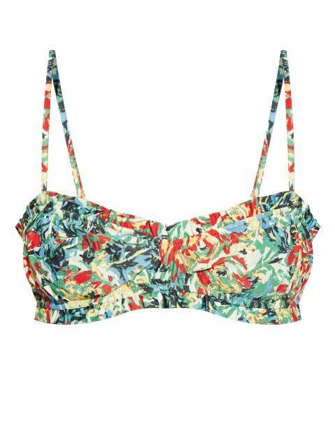 ruffle-trim bandeau top by GANNI