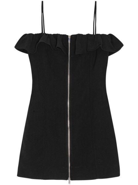ruffle-trim minidress by GANNI