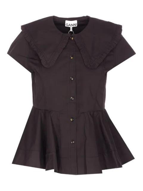 ruffled button shirt by GANNI