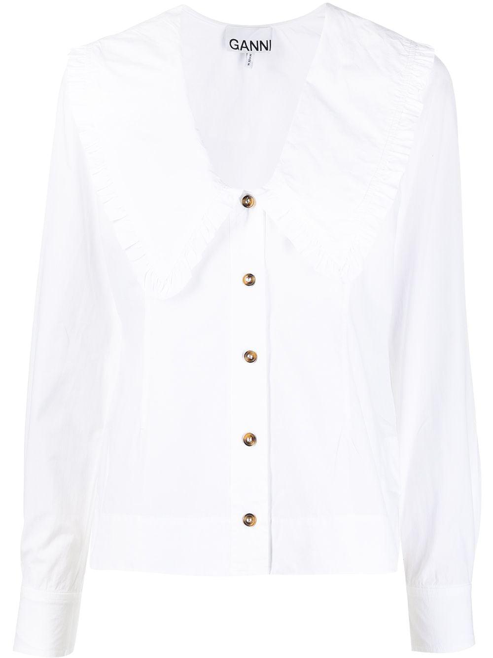ruffled exaggerated collar blouse by GANNI