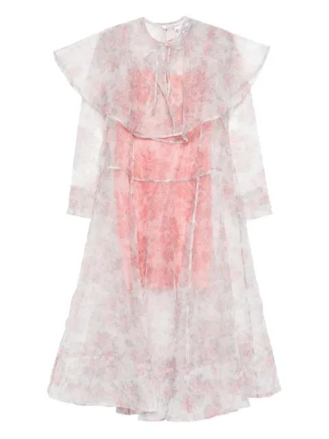ruffled floral midi dress by GANNI