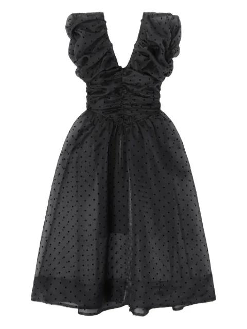 ruffled polka dot-pattern mini dress by GANNI