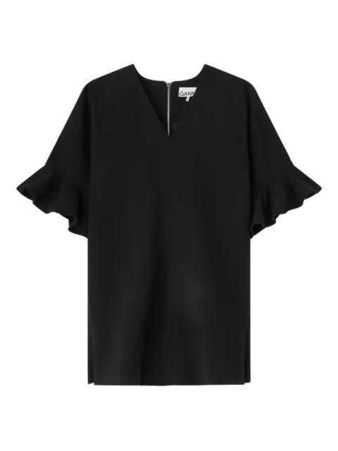 ruffled sleeve dress by GANNI