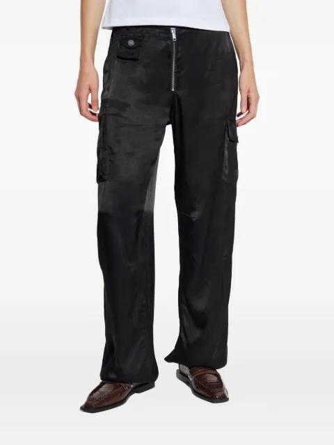 satin cargo trousers by GANNI