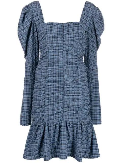 seersucker mini dress by GANNI