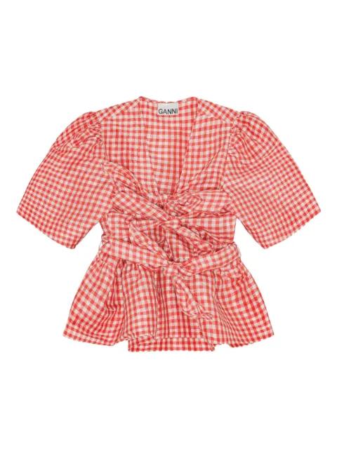 self-tie blouse by GANNI