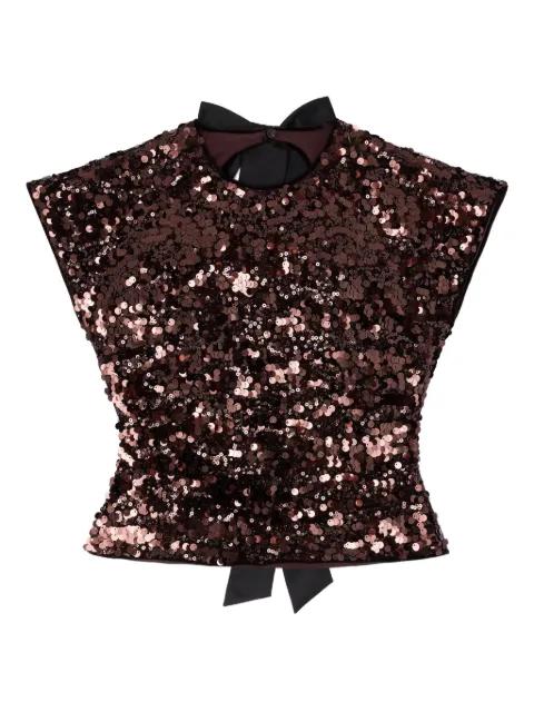 sequin-embellished blouse by GANNI