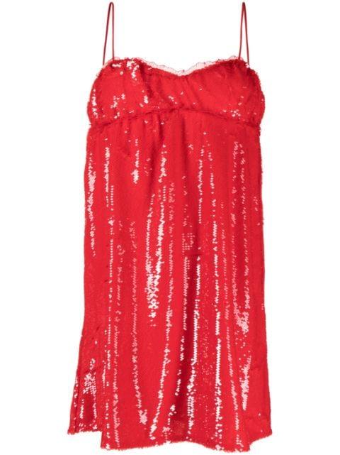 sequinned sleeveless minidress by GANNI