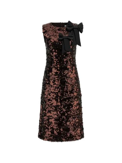 sequins bow midi dress by GANNI