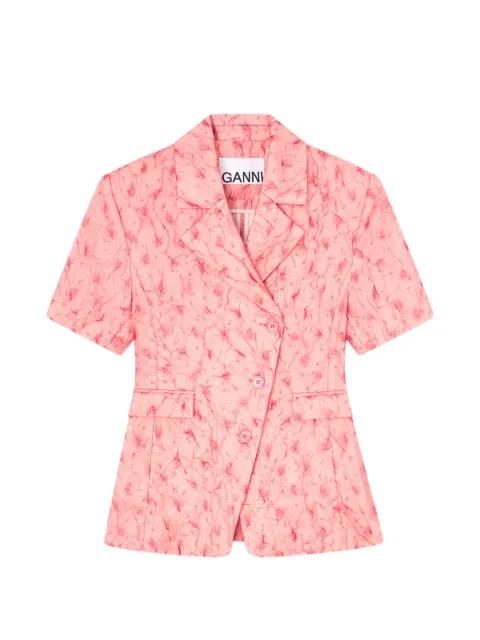 shibori-print organza jacket by GANNI
