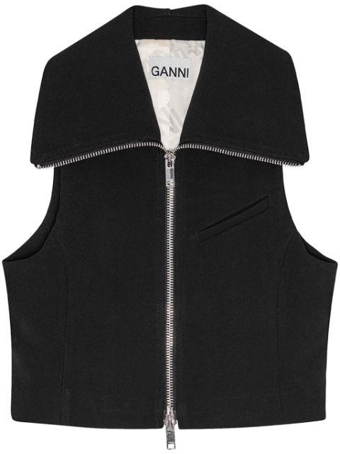 sleeveless zipped vest by GANNI